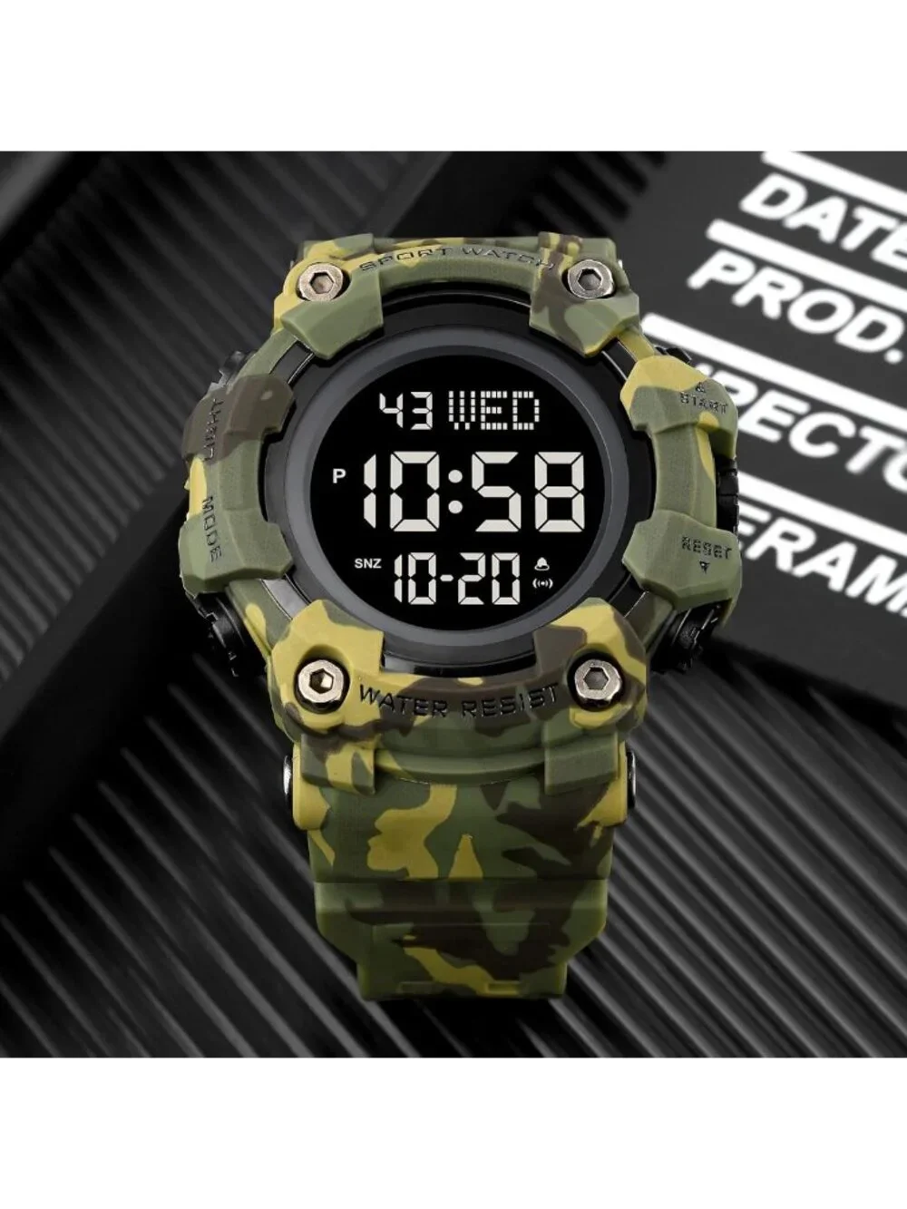 Men's Waterproof LED Digital Sport Watch - Multifunctional Countdown Stopwatch
